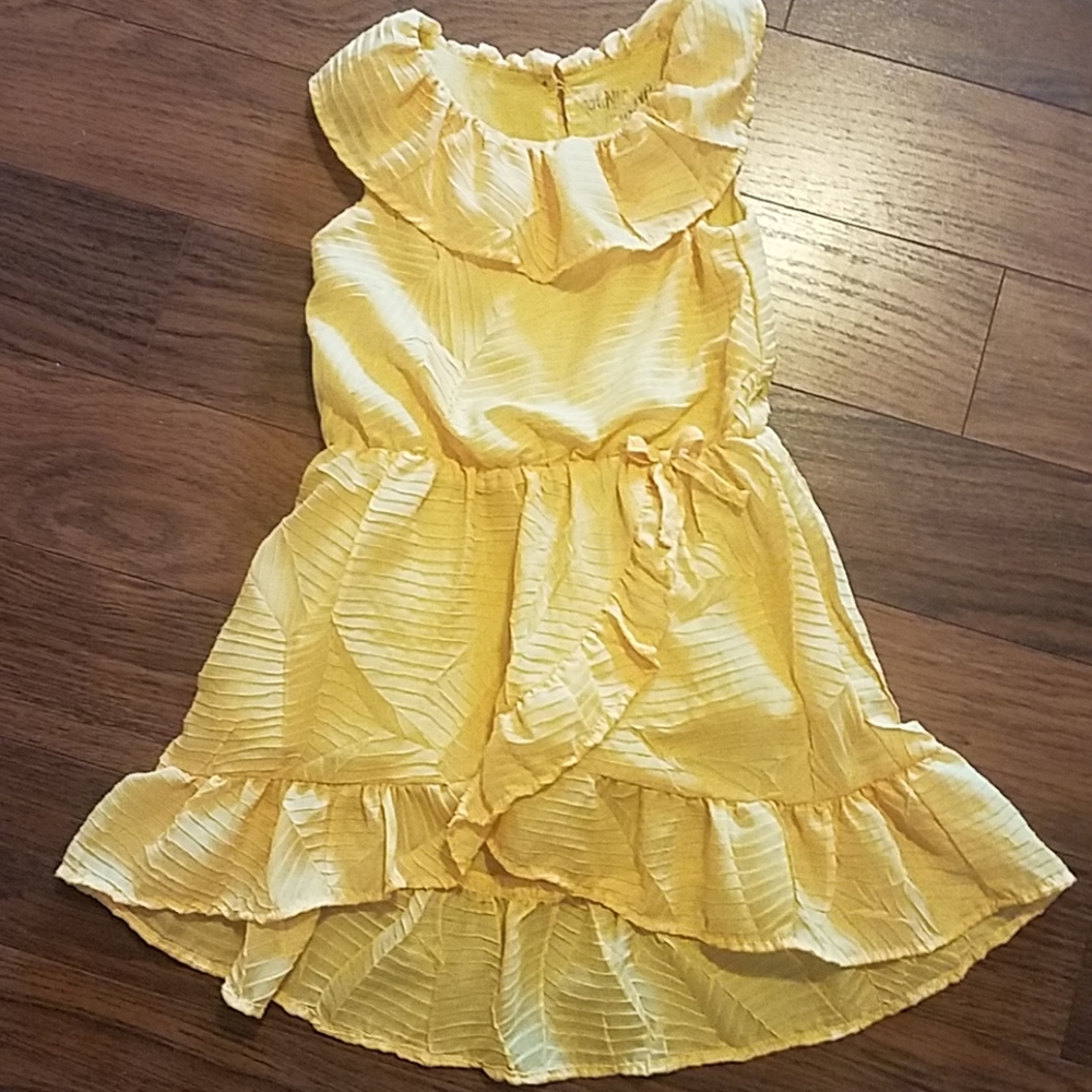 Yellow ruffle toddler dress
